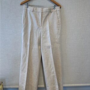 Jcrew Carolina flare pant in stretch linen blend - flax ivory